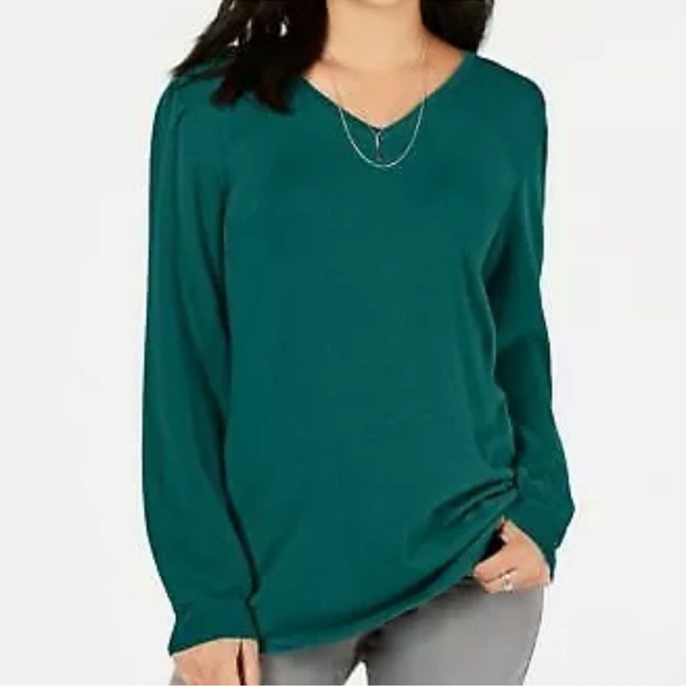 Style & Co Women’s Sweater Size M Rare Emerald